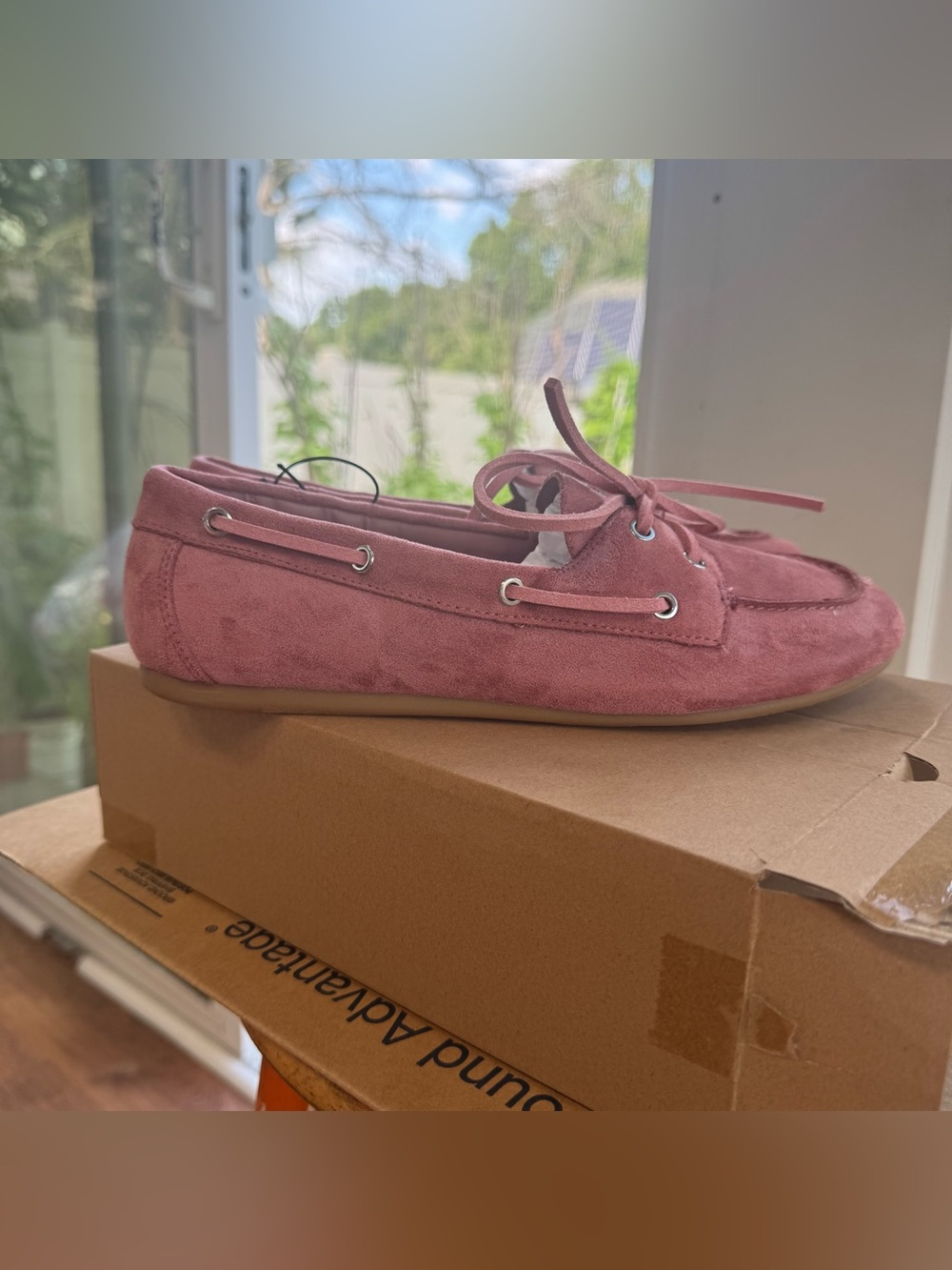 Time and Tru Women's Pink Boat Shoes Memory Foam Slip On Deck Loafers 8.5 Medium - Picture 5 of 14